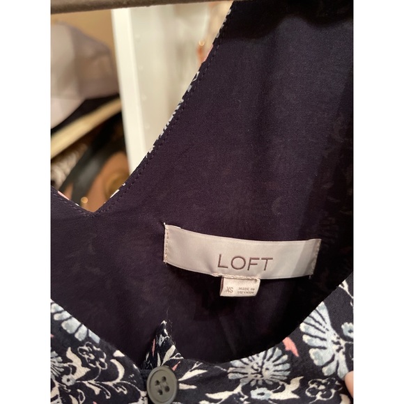 New Loft Tie Waist Romper with Cut-Out Detail - Picture 3 of 5